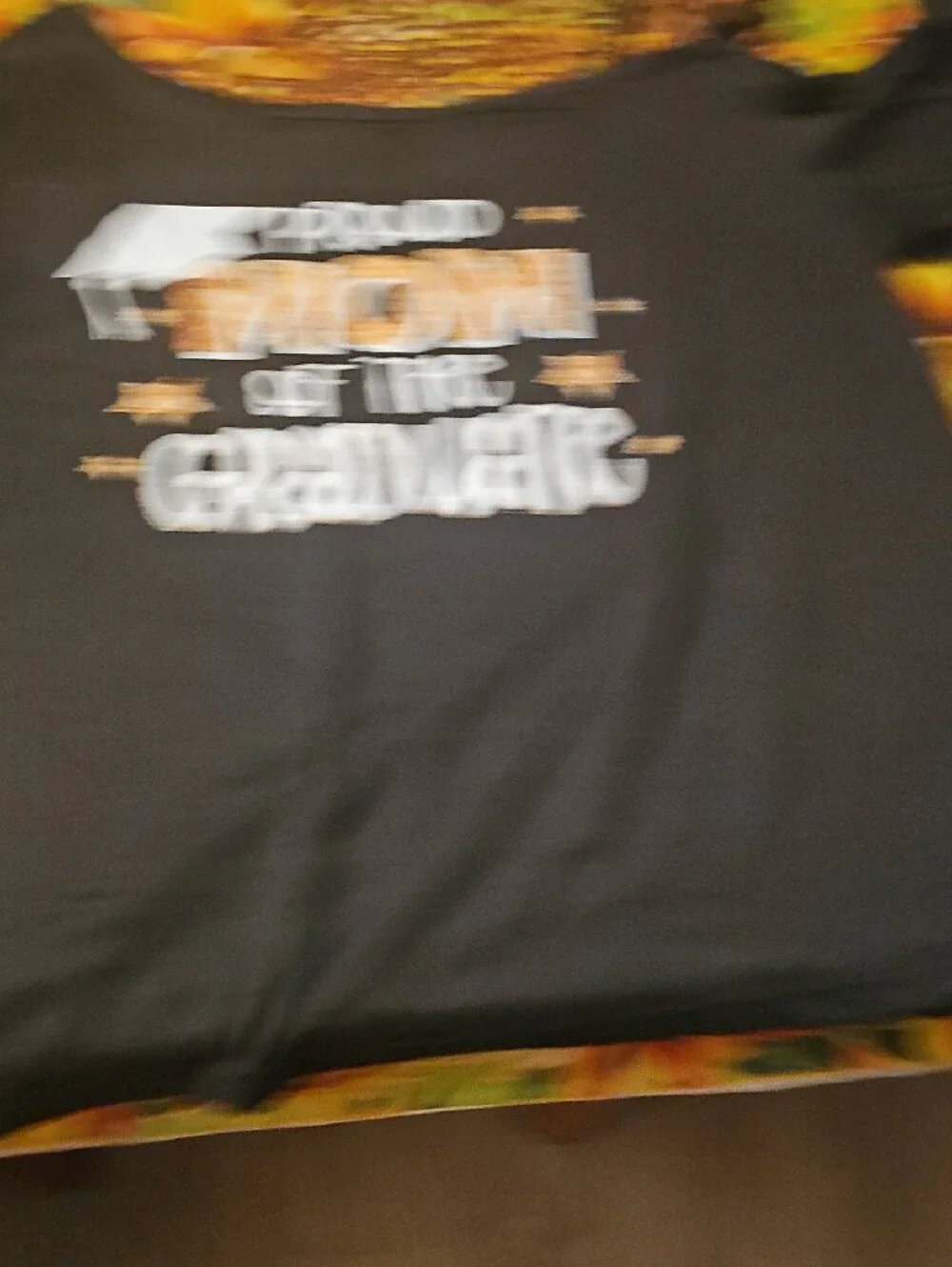 Proud Mom of the Graduate Black Graphic Tee